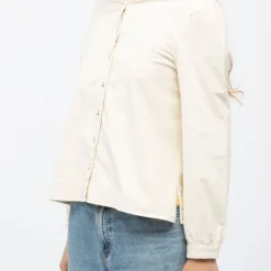 Sale Blouse velours col mao blondie Femme Femme Haut, Chemise