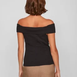 Online Blouses kani black épaules dénudées Femme Femme Haut, Chemise|Tee Shirt