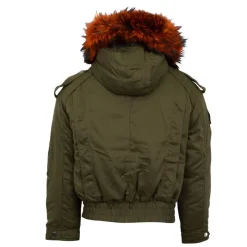 Outlet Blouson à capuche fourrure noir Femme Femme Veste, Doudoune, Manteau