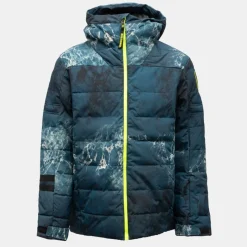 Clearance Blouson de ski à motif imprimé avec capuche Homme Homme Veste, Doudoune, Manteau