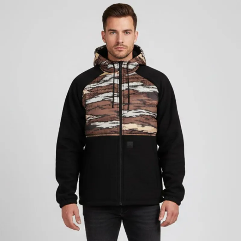 Best Blouson doublé à capuche avec imprimé Homme Homme Veste, Doudoune, Manteau