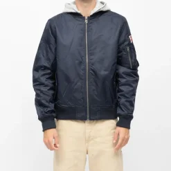 Outlet Bomber avec capuche sweat intégrée Homme Homme Veste, Doudoune, Manteau