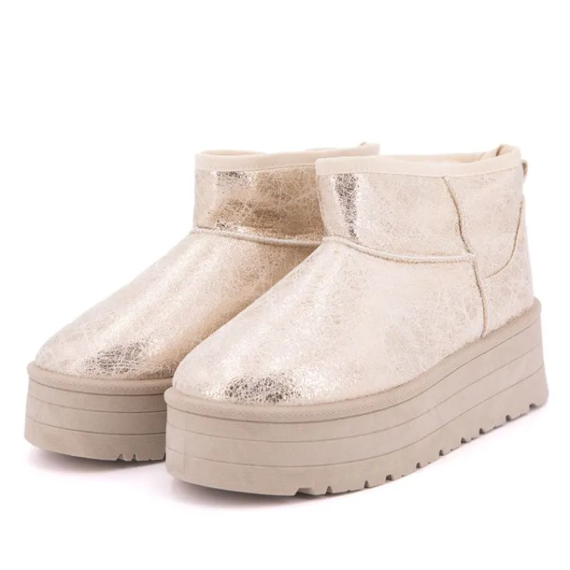 Outlet Boots fourrées brillantes Edwige Femme Femme Boots, Bottines