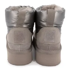 Boots mi haute bi matière fausse fourrure Femme Femme Boots, Bottines