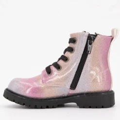 Clearance Botines arc en ciel lacets noirs avec zip métallique Enfant Enfant Chaussures Garçon|Chaussures Fille