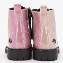 Clearance Botines arc en ciel lacets noirs avec zip métallique Enfant Enfant Chaussures Garçon|Chaussures Fille