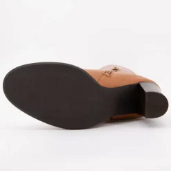 Best Bottes cuir à talons zippée Femme Femme Boots, Bottines