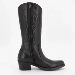 New Bottes santiag es avec motif ailes surpiquées cuir Femme Femme Boots, Bottines