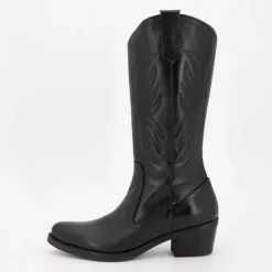 New Bottes santiag es avec motif ailes surpiquées cuir Femme Femme Boots, Bottines