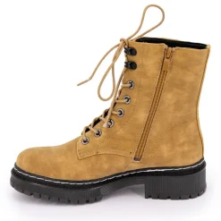 New Bottine cognac semelle noire Femme Femme Boots, Bottines