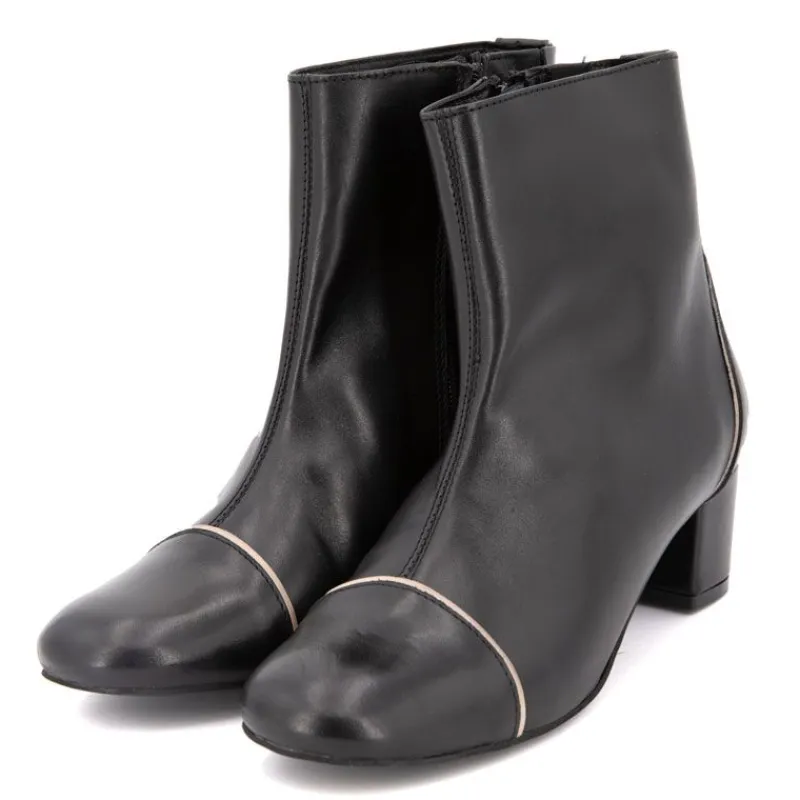 Outlet Bottine Raola Nappa avec Liseret Beige t36-41 Femme Femme Boots, Bottines