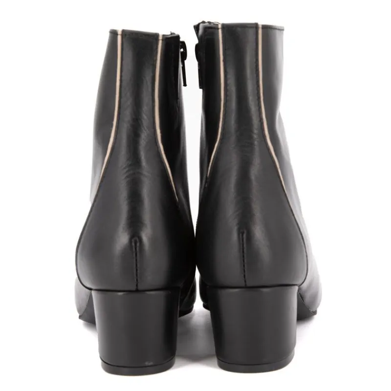 Outlet Bottine Raola Nappa avec Liseret Beige t36-41 Femme Femme Boots, Bottines