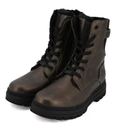 Sale Bottines à lacets fausse fourrure old gold Femme Femme Boots, Bottines