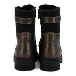 Sale Bottines à lacets fausse fourrure old gold Femme Femme Boots, Bottines