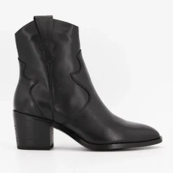 Sale Bottines à talons cuir inspiration santiag Femme Femme Boots, Bottines