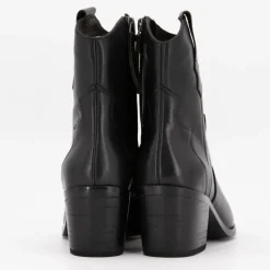 Sale Bottines à talons cuir inspiration santiag Femme Femme Boots, Bottines
