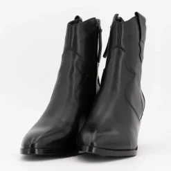 Sale Bottines à talons cuir inspiration santiag Femme Femme Boots, Bottines