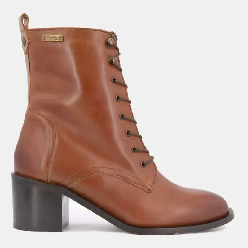 Clearance Bottines à talons Lapera tan à lacets Femme Femme Boots, Bottines