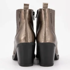 Discount Bottines à talons noirs cuir imprimé serpent platine Femme Femme Boots, Bottines