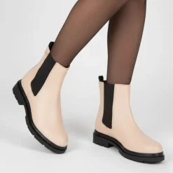 Discount Bottines cuir semelle noire Selma Femme Femme Boots, Bottines