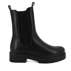 New Bottines black Chlesea semelle crantée Femme Femme Boots, Bottines