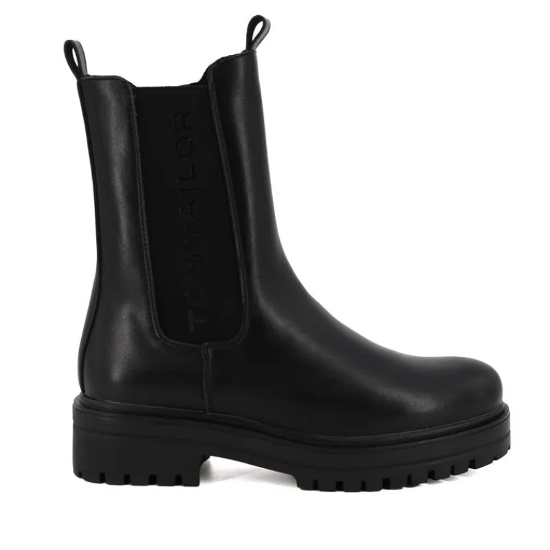 New Bottines black Chlesea semelle crantée Femme Femme Boots, Bottines