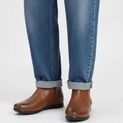 Discount Bottines chelsea cuir cognac semelle noire Homme Homme Boots, Bottines