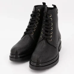 Discount Bottines cuir à lacets soraya imprimé serpent Femme Femme Boots, Bottines