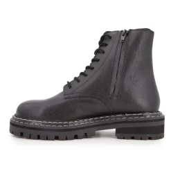 Best Bottines cuir grainé reine avec lacets Femme Femme Boots, Bottines