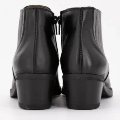 Best Bottines cuir lisse avec empiècement métalissé Femme Femme Boots, Bottines