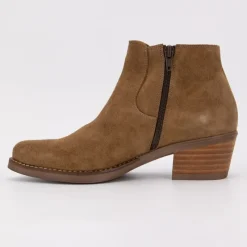 Outlet Bottines daim à motif léopard Femme Femme Boots, Bottines