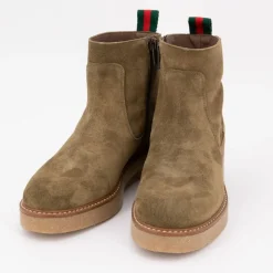 Online Bottines daim olive semelle gomme Femme Femme Boots, Bottines