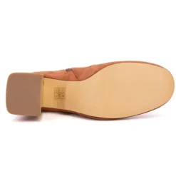 Hot Bottines Dam suédine liseré or Femme Femme Boots, Bottines