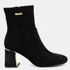 Clearance Bottines Dam suédine liseré or Femme Femme Boots, Bottines