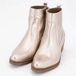 Online Bottines elista cuir rose gold Femme Femme Boots, Bottines