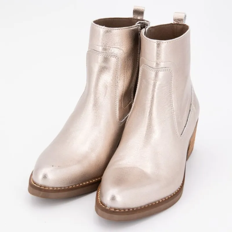 Online Bottines elista cuir rose gold Femme Femme Boots, Bottines