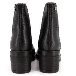 Hot Bottines en cuir mine à motif serpent Femme Femme Boots, Bottines