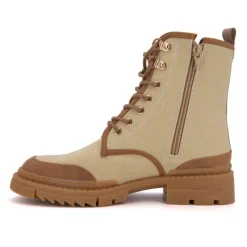 Bottines en tissu Dypster noir avec fermeture éclair Femme Femme Boots, Bottines