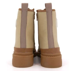 Bottines en tissu Dypster noir avec fermeture éclair Femme Femme Boots, Bottines