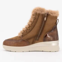 Best Bottines fourrées compensées à lacets Femme Femme Boots, Bottines