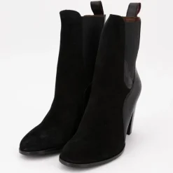 Hot Bottines es talons hauts bi matière daim cuir lisse Femme Femme Boots, Bottines