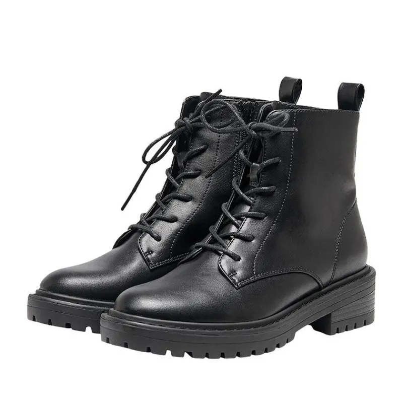 Best Bottines similcuir fermeture éclair à lacets femme Femme Boots, Bottines