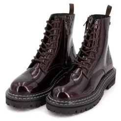 Hot Bottines vernis cuir Reine Femme Femme Boots, Bottines