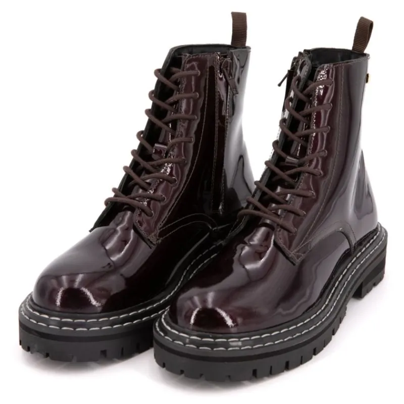 Hot Bottines vernis cuir Reine Femme Femme Boots, Bottines