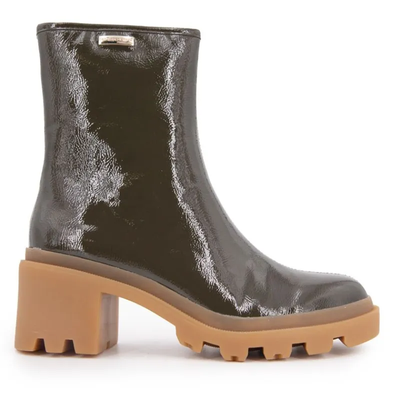 New Bottines vernis Delizia talons crantés Femme Femme Boots, Bottines