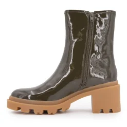 New Bottines vernis Delizia talons crantés Femme Femme Boots, Bottines