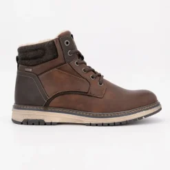 Outlet Bottines zippées intérieur moutonné à lacets semelle écru Homme Homme Boots, Bottines