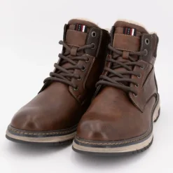 Outlet Bottines zippées intérieur moutonné à lacets semelle écru Homme Homme Boots, Bottines