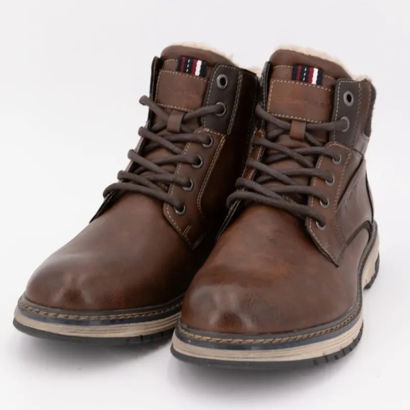 Outlet Bottines zippées intérieur moutonné à lacets semelle écru Homme Homme Boots, Bottines