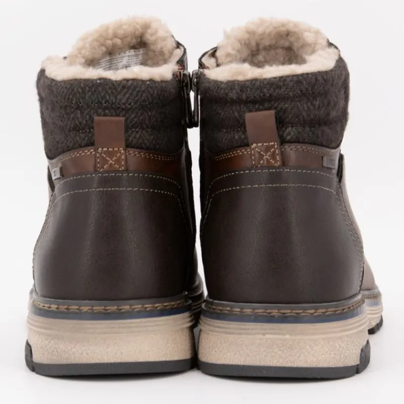 Outlet Bottines zippées intérieur moutonné à lacets semelle écru Homme Homme Boots, Bottines